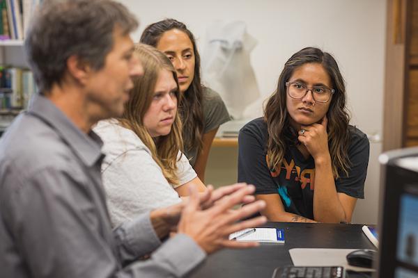 Students with a UNC Professor